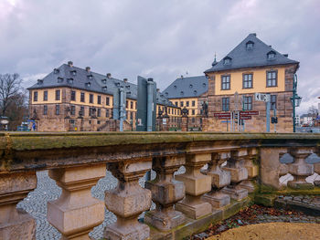 Buildings against sky in city