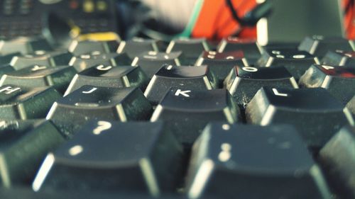 Full frame shot of computer keyboard