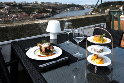 Close-up of food on table at restaurant