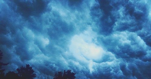 Low angle view of cloudy sky