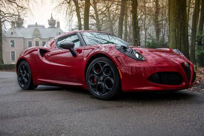 Red car parked