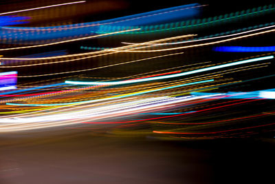 Digital composite image of light trails