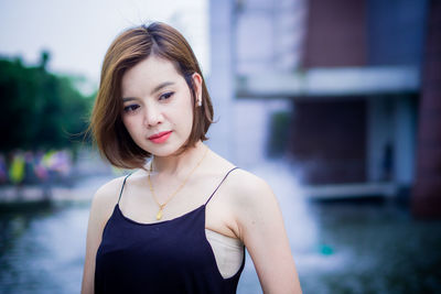 Portrait of a beautiful young woman