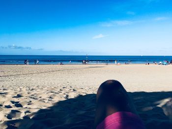 Low section of man on beach