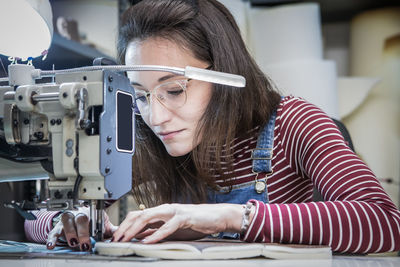 Portrait of woman working