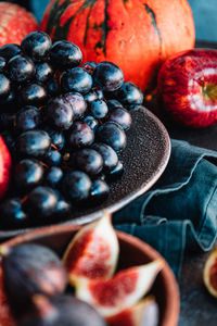 High angle view of fruit on table