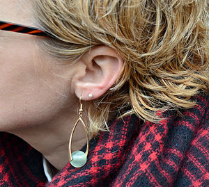Cropped image of woman wearing earring