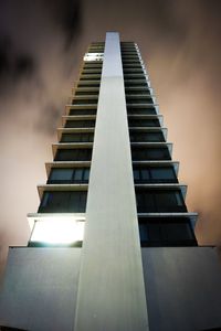 Low angle view of modern building against sky