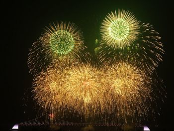 Low angle view of firework display