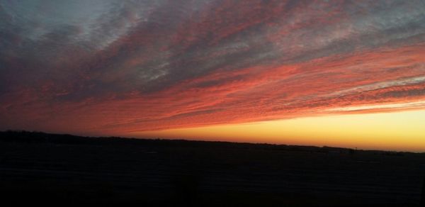 Scenic view of cloudy sky during sunset