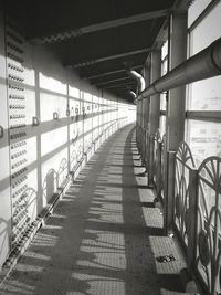 Walkway in footbridge