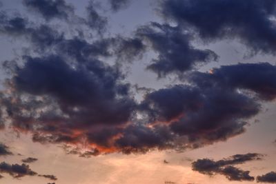 Low angle view of storm clouds in sky