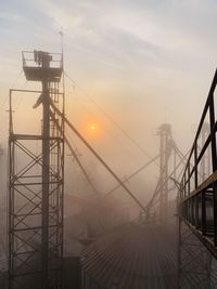 Sunrise view 20 meters high from the structures.