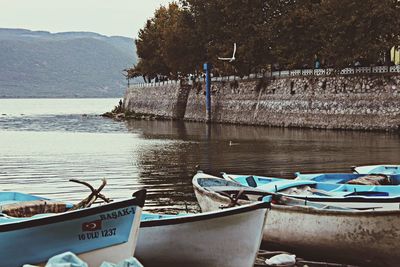 Boats in sea