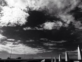 Low angle view of cloudy sky