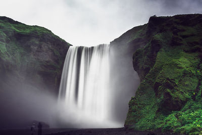 Scenic view of waterfall