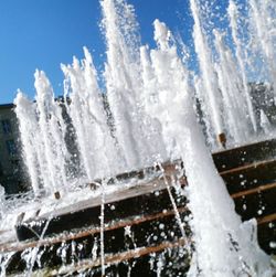 Water splashing from fountain