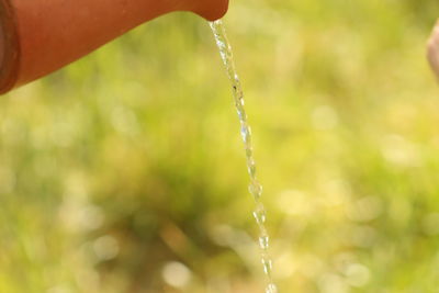 Close-up of water splashing in fountain