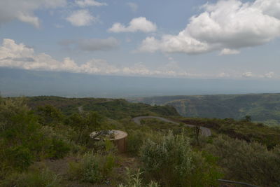 Scenic view of landscape against sky