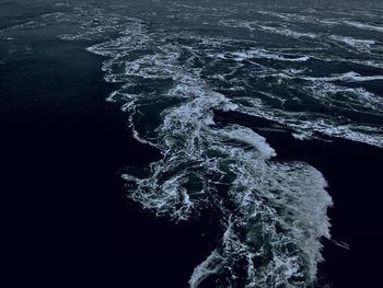 Close-up high angle view of sea