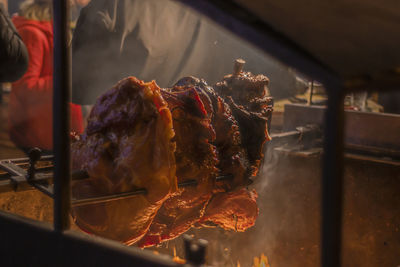 Close-up of meat for sale at market