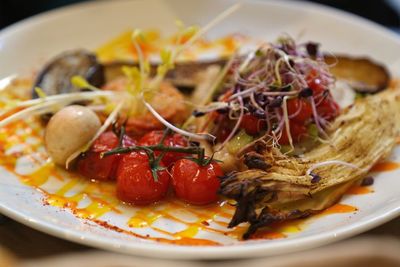 Close-up of food in plate