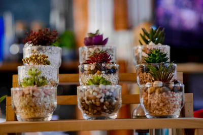 Close-up of dessert on table