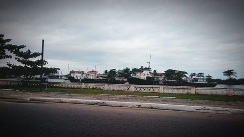 Road against cloudy sky