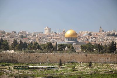 Panoramic view of buildings against sky
