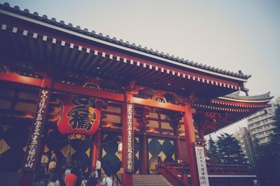 Low angle view of temple