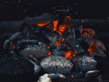 Close-up of bonfire