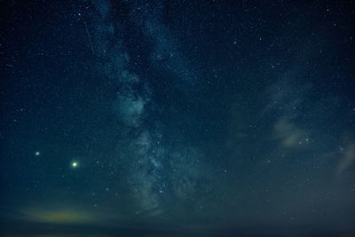 Milky way galaxy. night sky landscape with a stars