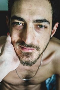 Close-up portrait of young man