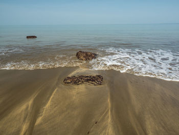 Bucks mill beach on the north devon coast at low tide 