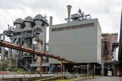 Low angle view of abandoned industry at landschaftspark