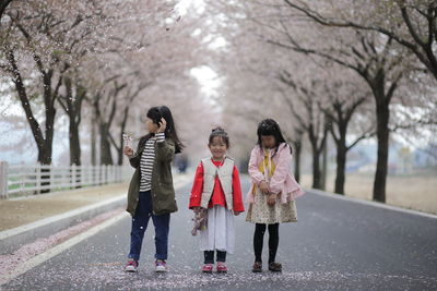 Three girls on the street