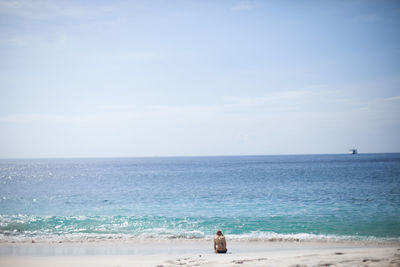 Scenic view of sea against sky