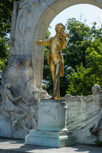 Low angle view of statue