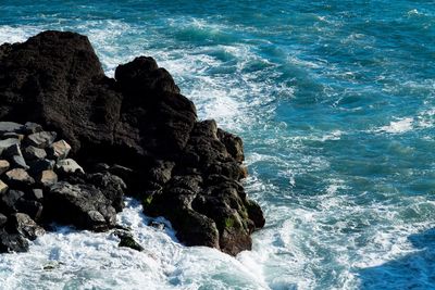 Rocks in sea