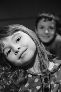 Close-up portrait of smiling girl