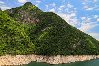 Scenic view of rocky mountains against sky