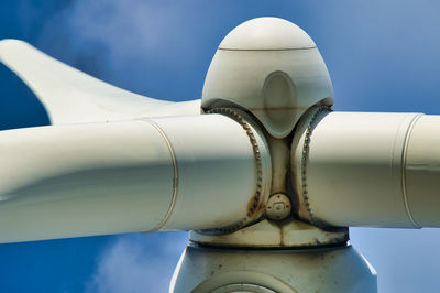 Low angle view of airplane against sky