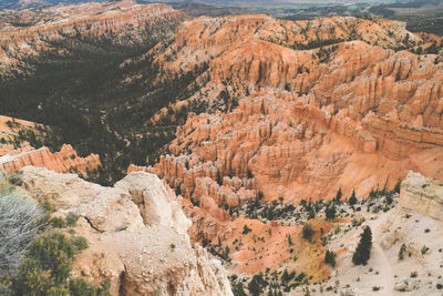 Scenic view of rock formations