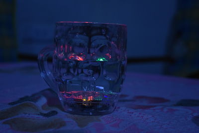 Close-up of wine glass on table