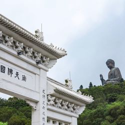 Low angle view of statue