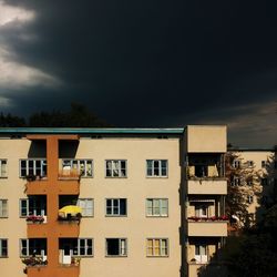 Building against cloudy sky