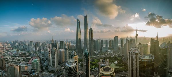 Scenic view of shanghai skyline