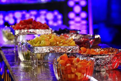 Close-up of fruits on table