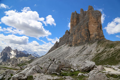 Scenic view of rocky mountains against sky