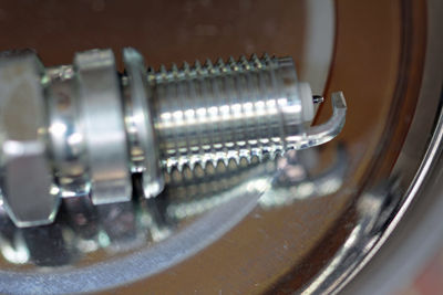 Macro of an iridium spark plug